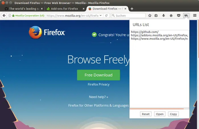 A screen shot of the Firefox browser with tabs.