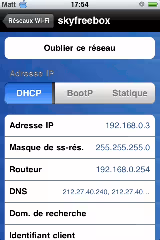 iphone ipod wifi ip iphone ipod wifi ip