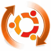Ubuntu logo within an update icon