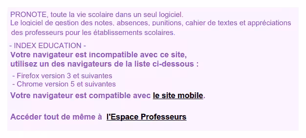 pronote-incompatible-opera