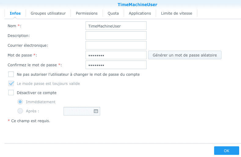 Utiliser un NAS Synology comme disque Time Machine sous MacOS photo 3