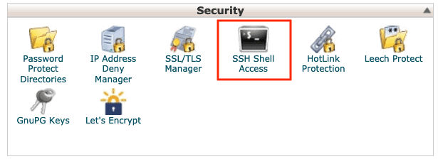 cpanel ssh