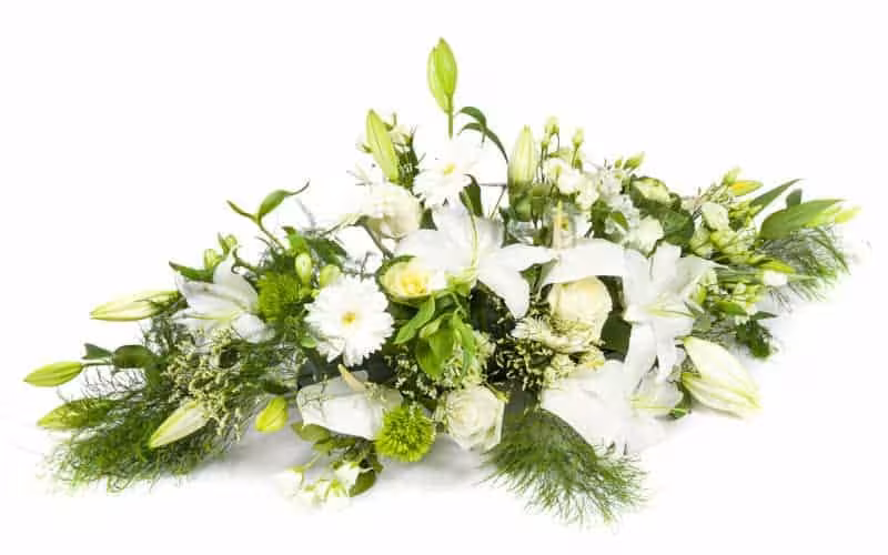 raquette fleurs vertes deuil2 raquette fleurs vertes deuil2