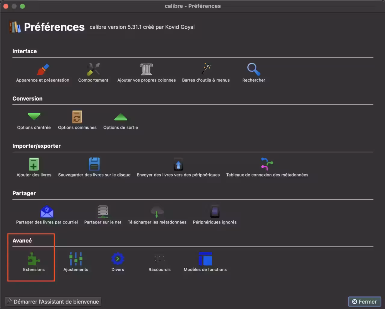 calibre preferences