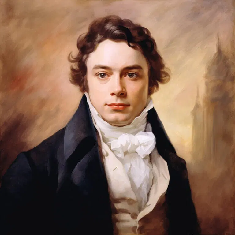 A painting in the English Romanticism style of Samuel Taylor Coleridge