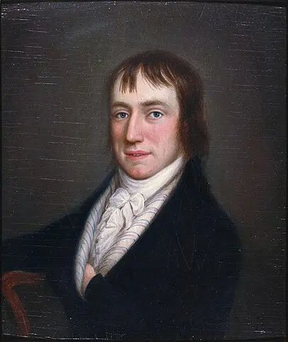 An English Romanticism painting depicting a man in a black suit.