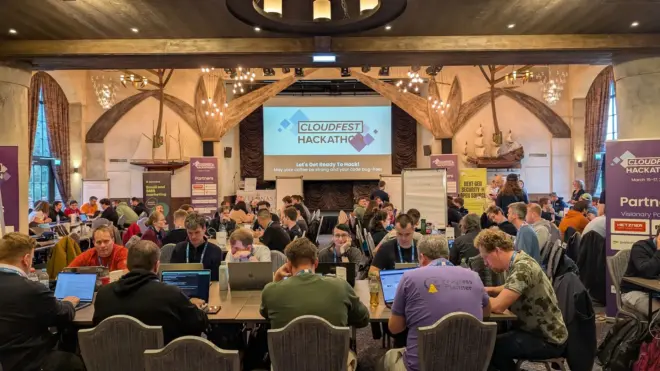CloudFest Hackathon 2025 main room @ Kronasar Hotel, Europa Park, Germany