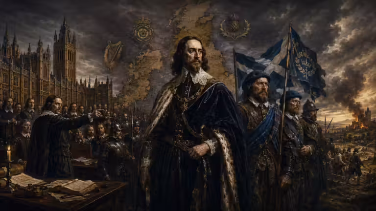 Charles I between Parliament and Scottish Covenanters during the Wars of the Three Kingdoms