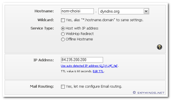 Configuration DynDNS