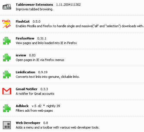 Firefox extensions