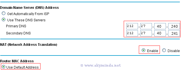 Configuration DNS