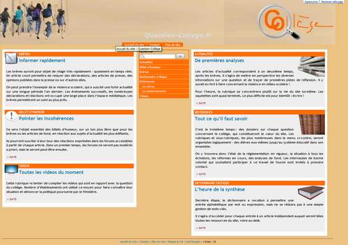 Travaux pratiques : lancement de Question-College.fr photo