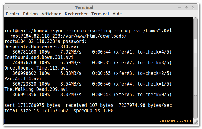 rsync speeds