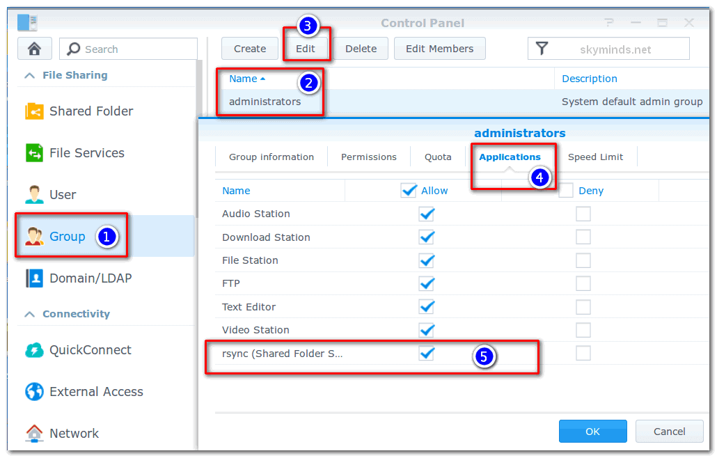 NAS Synology : retrouver l'accès SSH et rsync après la mise à jour du DSM photo 1