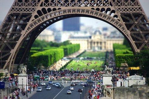 tour eiffel tilt-shift