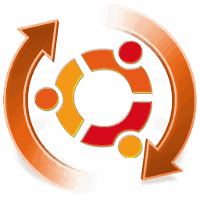 Ubuntu logo within an update icon