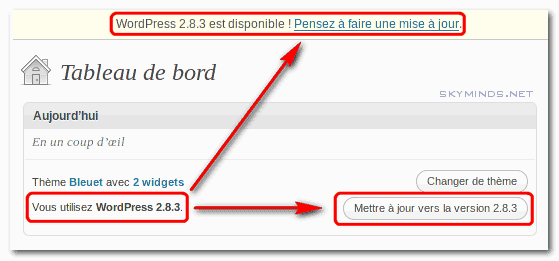 WordPress : astuce pour désactiver la notification de mise à jour de la version localisée (traduite) photo