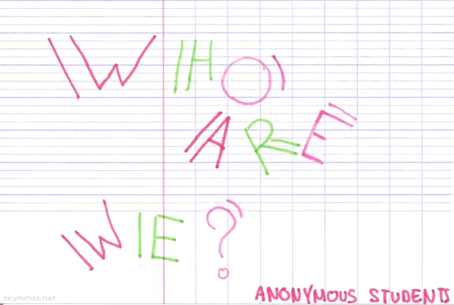 In lycée with Mister B. : &quot;who are we ?&quot; photo
