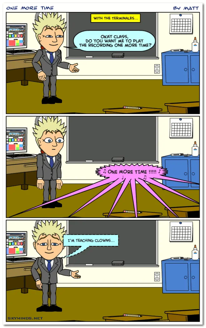 In lycée with Mister B. : &quot;one more time!&quot; photo