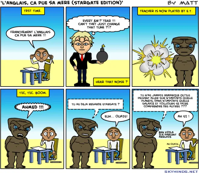 Dialogues ZEP : &quot;l'anglais ça pue sa mère&quot; (Stargate Edition) photo